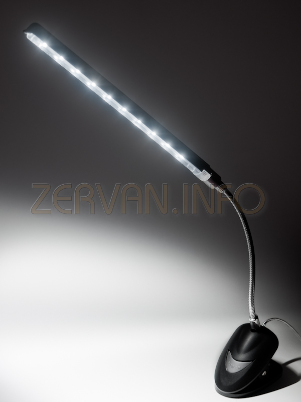 USB lampa 10× LED trubica pripínacia, čierna